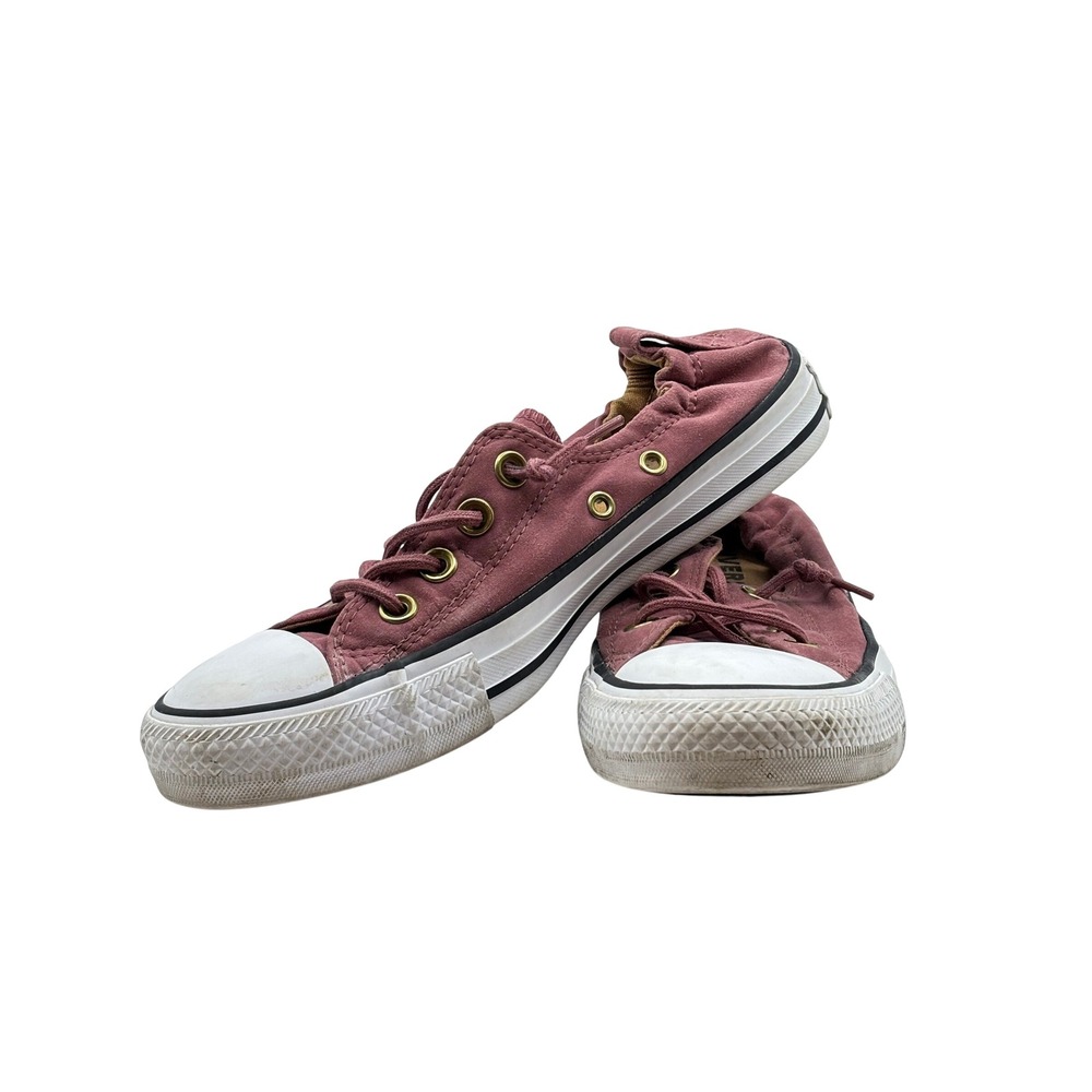 Converse Chuck Taylor All Star Shoreline Maroon Pink Slip On Canvas Sneakers